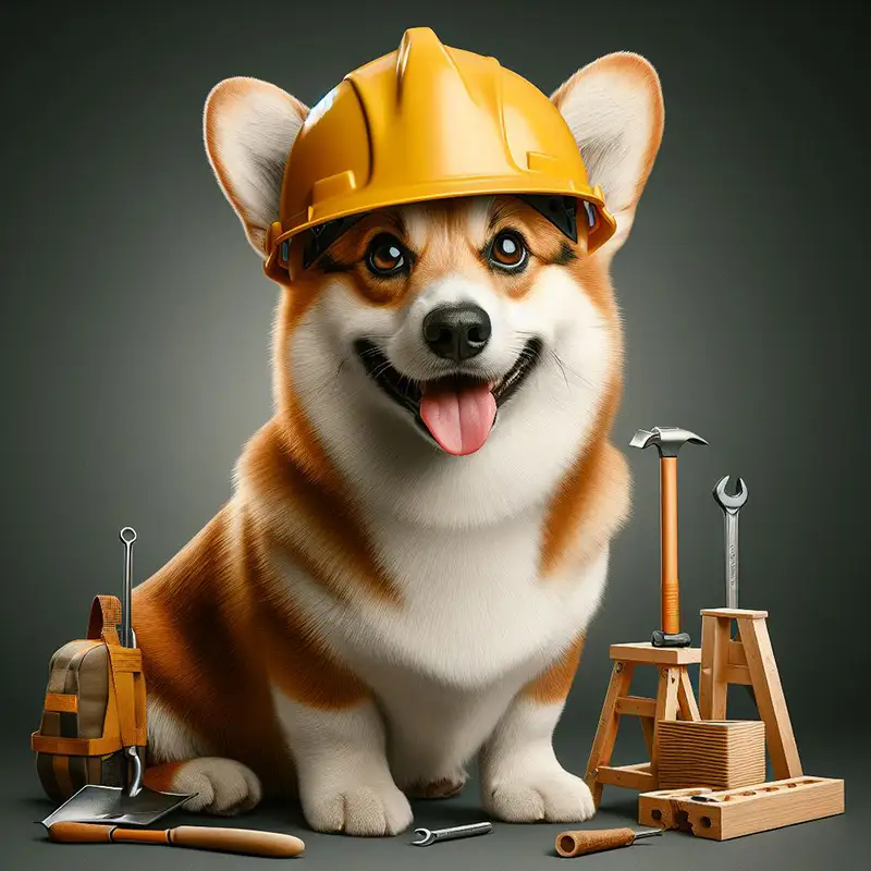 Corgi at work