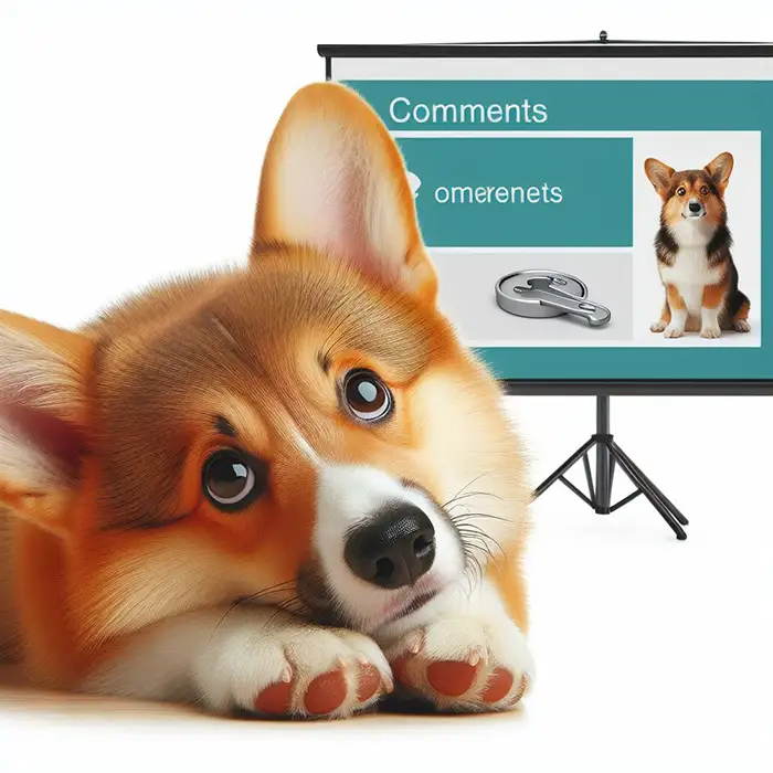 Corgi presenting